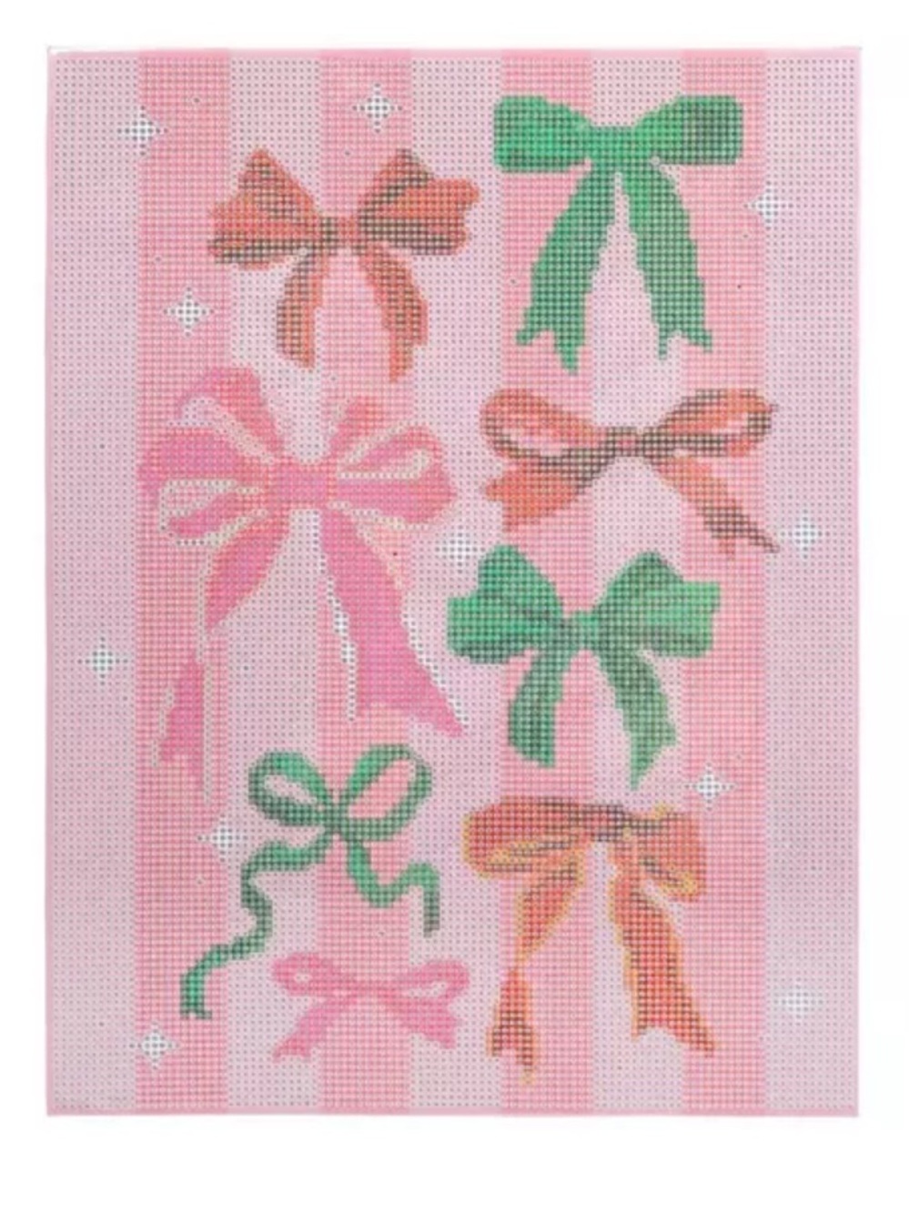New! Hobby Lobby Pink Canvas with Green, Pink & Red Bows Diamond Art 2026